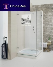 Glass shower cubicle BERYLLwith hinged doorrectangular