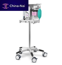 Trolley-mounted veterinary anesthesia workstation Aurora P100