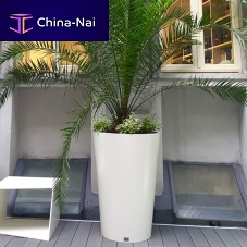 Galvanised steel planter CONE Lpowder-coated steelconicalcontemporary