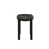 Contemporary stool CATSsolid woodashstained wood