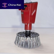 Circular brush weeder