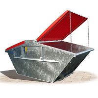 Galvanised steel skip container ASM seriesfor recyclingopen