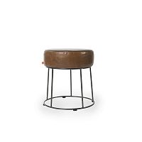 Contemporary stool Codyleathersteel base5-legged