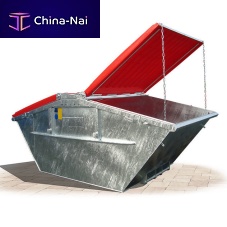 Galvanised steel skip container ASM seriesfor recyclingopen