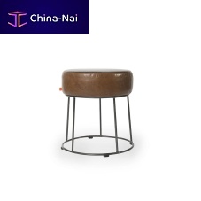 Contemporary stool Codyleathersteel base5-legged