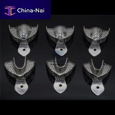 Upper dental impression tray lowerfor complete denturesperforated