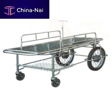 Transport stretcher trolley manual1-sectionstainless steel
