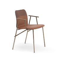 Contemporary chair ALUNNAindoorfabricleather
