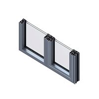Aluminum window profile ST 80 HIthermally-insulatedwind-proofwaterproof
