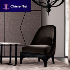 Traditional fireside chair DUKEleatherfabricwooden