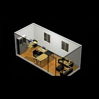 Construction site cabin