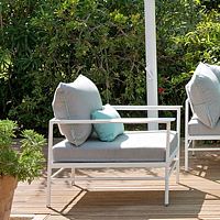 Contemporary armchair RIVAGESunbrella®Batyline®lacquered aluminum
