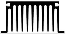 Aluminum heat sink extrudedpower