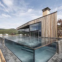 Swimming pool glass panel temperedtransparentfor underwater window