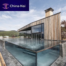 Swimming pool glass panel temperedtransparentfor underwater window