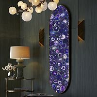 Wall-mounted decorative panel Agate Purple 1for interiorsemiprecious stonehome