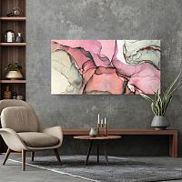 Wall-mounted acoustic panel PICTUREtextilealuminum profilerectangular