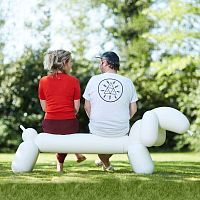 Original design garden bench ATTACKLE!polyethylenewithout backrestwithout armrests