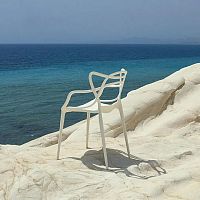 Contemporary chair MASTERSoutdoorindoormetal