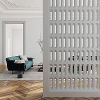Plaster screen wall Caterinaindoorresidentialmodular