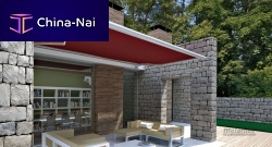 Pergola cover with solar protection COFRE 136fabriccommercial