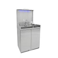 1-station surgical sink STERILAstainless steelfoot-operated