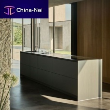 Contemporary kitchen +SEGMENTOwoodenislandhandleless