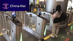 Self-boarding gate with boarding pass reader SBG with barcode readerfor airport