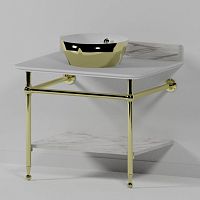 Chrome washbasin stand WS2DFXpolished brass