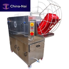Box washing tunnel rinsing