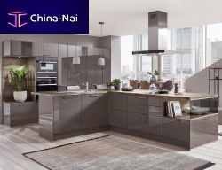 Contemporary kitchen FLASH 453laminateislandL-shaped