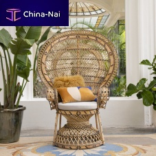 Contemporary chair Peacockindoorfabricrattan