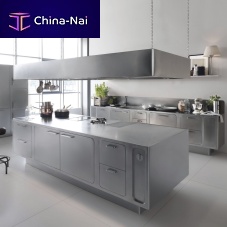 Contemporary kitchen EGOstainless steelislandmodular