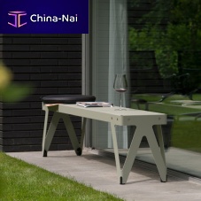 Contemporary garden bench LLOYDaluminiumpowder-coated steelwithout backrest