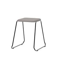 Contemporary stool HUGpainted steel baseupholsteredsled base