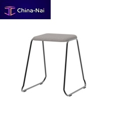 Contemporary stool HUGpainted steel baseupholsteredsled base