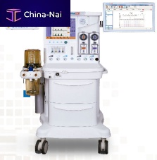 Trolley-mounted anesthesia workstation CWM-303with respiratory monitoringwith ventilatorwith electronic gas mixer