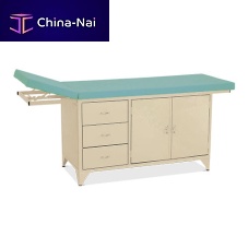 Manual examination table HM.2014with adjustable backrestfixed-heightwith storage unit