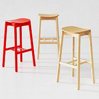 Contemporary bar stool Nicoplywoodashwooden base