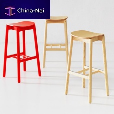 Contemporary bar stool Nicoplywoodashwooden base