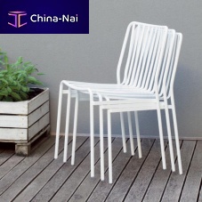 Contemporary garden chair STREETindoorlacquered metalstackable