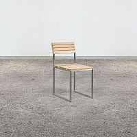 Contemporary garden chair on_11outdoorlarchpolished stainless steel base