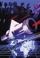Reflex type photoelectric sensor FMS30-34Ucylindricalhigh-performancefiber optic