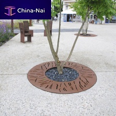 Round tree grate ORGANIKgalvanised steelsteelCOR-TEN® steel
