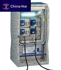 Pedestal with built-in light NIMBUSextinguisherwater supplyelectrical distribution