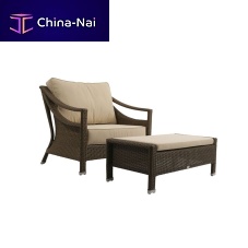 Traditional armchair NAYArattanwith footrestgarden