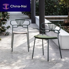Contemporary chair GENOA MET CROSS 0048indooroutdoorfabric