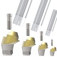 Titanium implant abutment Sub. Multi A internal hexagonangledmulti-unit