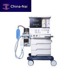 Trolley-mounted anesthesia workstation model-1with respiratory monitoring