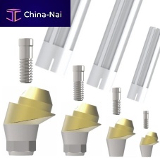 Titanium implant abutment Sub. Multi A internal hexagonangledmulti-unit